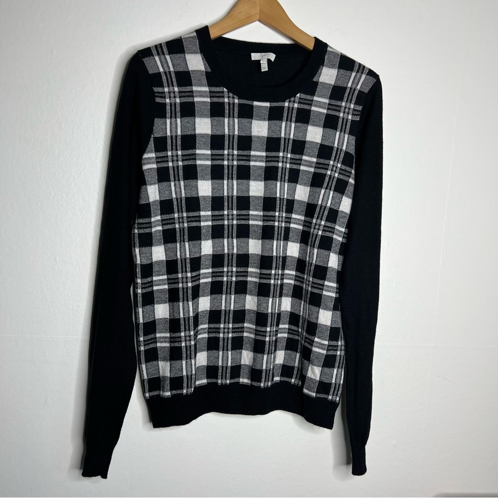 Joie Plaid Wool Cashmere Blend Sz L
